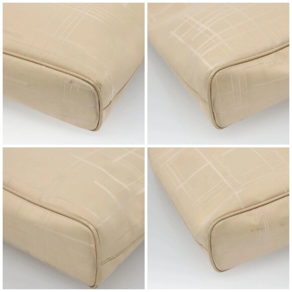 Salvatore Ferragamo Shoulder Bag Canvas Beige Silver Auth bs25144 - Picture 16 of 16